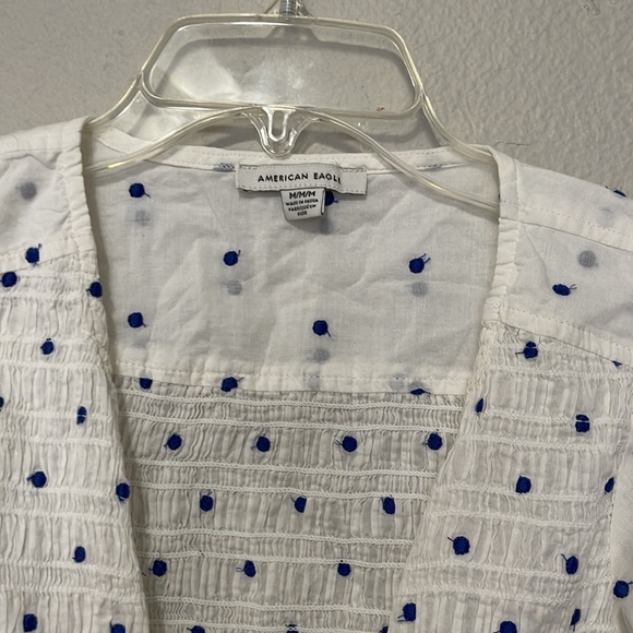 AMERICAN EAGLE SMOCKED TIE FRONT TOP - Picture 3 of 6
